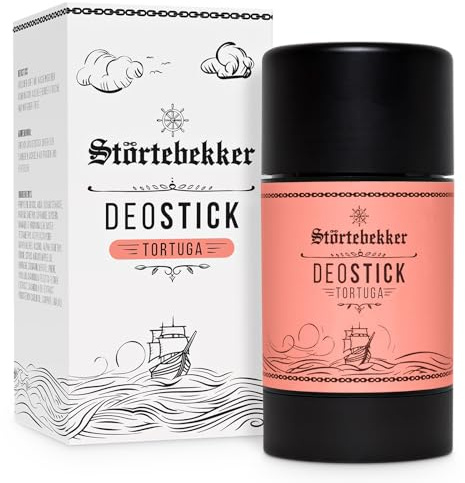 Störtebekker® Premium Deostick Tortuga - Erfrischender Deodorant Stick für Herren - Deostift für langanhaltende Frische - Männer Geschenkidee - Made in Germany - 75gr Deo Stick