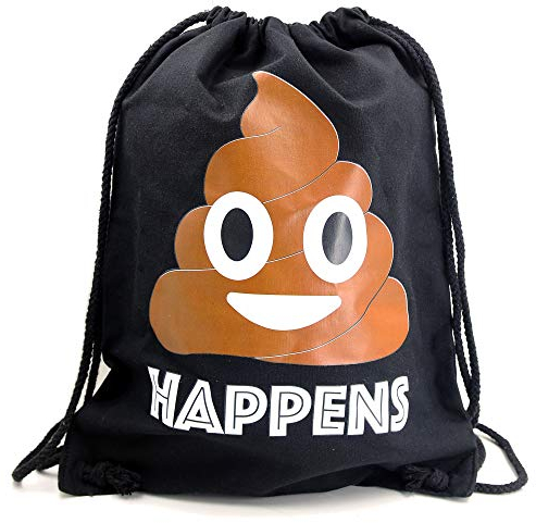 PREMYO Turnbeutel mit Spruch für Mädchen - Teenager Sportbeutel Damen Baumwolle - Hipster Gym Bag Schwarz