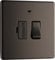 BG Electrical Switched Fused Connection Unit with LED Power Indicator, Fused Spur Switch, Double Pole, Screwless Front Plate, Slim Profile, Premium Flatplate, Black Nickel, 13A, FBN52
