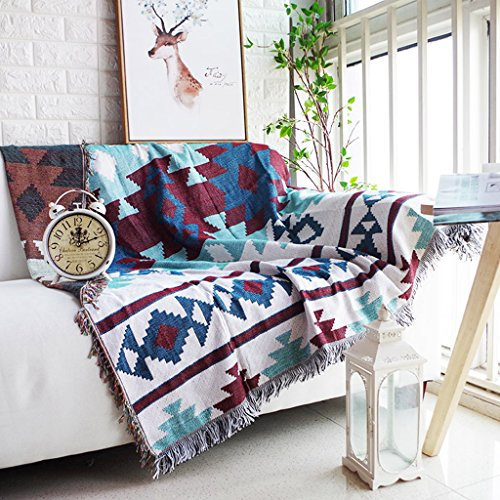 HYLR Dreischichtiger Baumwollfaden gewebt in doppelseitiges Muster Wohnzimmer Sofa Decke Decke Schlafzimmer Abdeckung Decke Sofa gesetzt Sofa Handtuch Bett Tischdecke Sommer Quilt Baumwolle