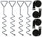 Delex Heavy Duty Galvanized Trampoline Anchor Peg Kit/Tie Down Kit, Fits all Trampolines. Ground Camp Swings, Garden Sheds, Play Sets and much more Tent Fish