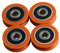 BQLZR Rueda de polea de rodamiento de riel tipo U de nailon naranja de 29 mm de diámetro exterior para puertas y ventanas, paquete de 4