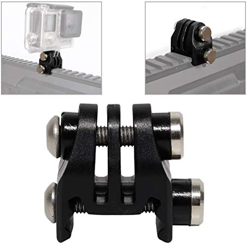 AOUTACC Tactical Helmet Accessories Camera Excavator Mounts Rail Mount for GoPro or NVG Helmet Base Bracket (Black)