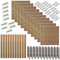 Sichtschutz Zaun Holz Berlin | Set inkl. Montagematerial & 10 Stk. Lamellenzaun 180x180cm & 11 Pfosten 9x9x190cm | 19m Gesamtbreite | Dichtzaun, Garten Sichtschutz, Holzzaun, Gartenzaun, Zaunfeld