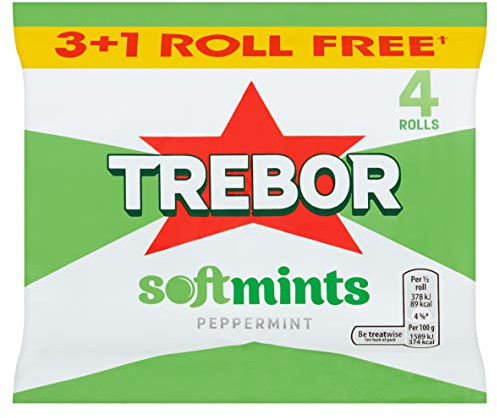 Trebor Softmint Pepermint 4 Roll Multipack, 179 g