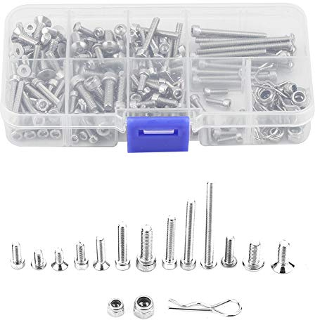 Auto-Schraubensatz, RC-Schrauben Metall-Edelahl-Schraubensatz RC Schrauben Kit Reparaturwerkzeug fur Traxxas Slash 4x4 Short Truck Car Parts Auto-Schraubensatz