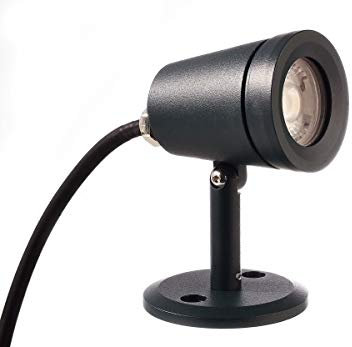 Deko-Light | LED Spot-Strahler Objekt-Beleuchtung 3000 Kelvin IP65 inkl. 2m Anschlusskabel und Stecker | Colt 4 Watt Schwarzgrau