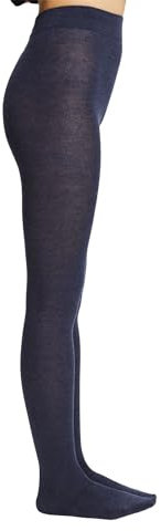 ESPRIT Plain W Ti coton laine unis 1 paire, Collants Femme, Bleu Navy Melange 6127-O, 40-42