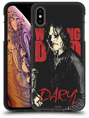 Head Case Designs Officially Licensed AMC The Walking Dead Daryl Season 10 Character Portraits Black Soft Gel Case Compatible With Apple iPhone XS Max