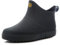 Rojeam Mens Rain Boots Waterproof Chelsea Booties Outdoor Gardening Shoes Ankle Rain Shoes, Black, 7 UK