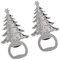 TOYANDONA Flaschenöffner Zinklegierung Weihnachtsbaum Muster Kapselheber Dosenöffner für Bar Bierflaschen Weihnachten Hochzeit Geschenk 2 Stück (Silber)