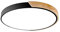 Schwarz Deckenleuchte Modern Metall und Holz LED Dimmbar mit Fernbedienung 24W Deckenlampe Rund Design Deckenbeleuchtung Schlafzimmer Galerie Bad Gang Flur Toilette Balkon φ30CM