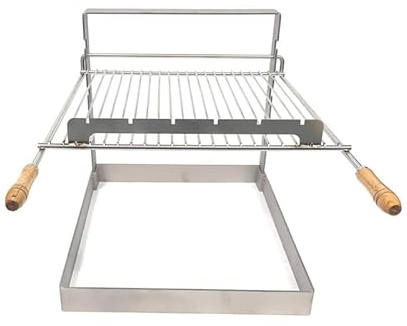 QEM Barbecue Encastrable Grille et Support Vesta pour cheminée ou Barbecue Petit Modèle