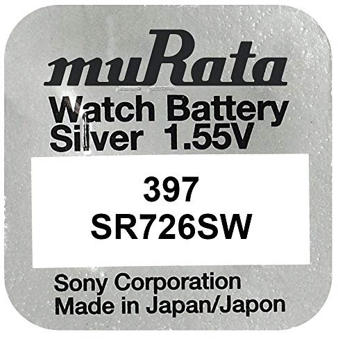 Murata SR726SW-PBWW 397 - Pila de botón (óxido de Plata, 35 mAh, 1,55 V, 10 Unidades)