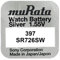 Murata SR726SW-PBWW 397 - Pila de botón (óxido de Plata, 35 mAh, 1,55 V, 10 Unidades)