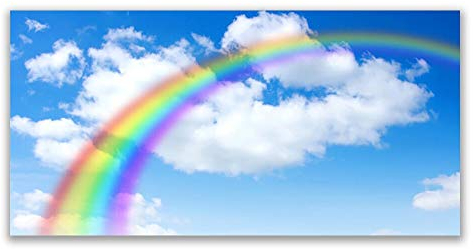 Tulup Leinwandbild 120x60cm - Wandbilder Druck Leinwandbild Canvas Kunstdruck Leinwanddruck - Regenbogen Natur