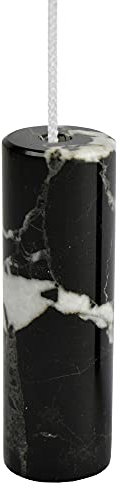 Himalayan Marble Cylindrical Light Pull - Black Marble