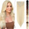 SEGO Clip in Extensions Echthaar 8 Tressen Haarverlängerung günstig Haarteil 100% Remy Human Haar dünn glatt Hellblond#613 16(40cm)-65g