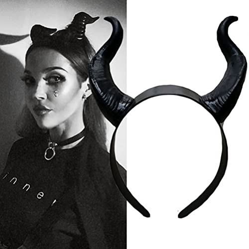 Dan&Dre Halloween-Kostüm, Kopfschmuck, Hörner Maleficent, Halloween-Horn-Stirnband, Cosplay, Ochsen-Stier, Haarband, Festival, Foto-Requisiten, Tier-Kopfschmuck, Maskerade