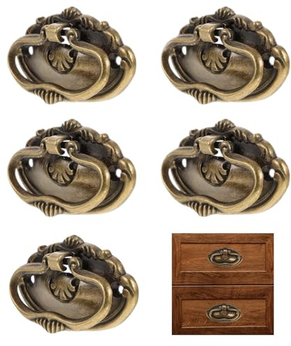Milisten Tiradores Vintage Aleación 78x43mm para Muebles Cajones Armarios | Tiradores Retro De Aleación Para Cajones, Armarios Y Muebles De Madera Con Tornillos Para Restauración DIY