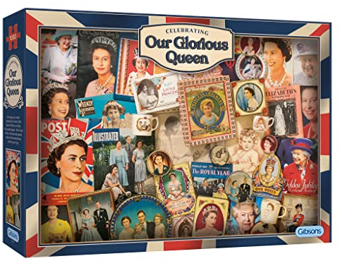 Our Glorious Queen 1000 Teile Puzzle | Nachhaltiges Puzzle für Erwachsene | Premium 100% recyceltes Brett | Gibsons Games