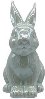 Knüllermarkt 33745-003 I Keramik Osterhase | Mint ca. 15,5 cm I Osterdeko Heimdeko I Frühling Frühjahr Tischdeko Ostern