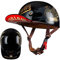 Casquette De Baseball Moto Casque Demi Vintage Casque Jet Demi Coque Mobylette Bols Casque Dot/ECE Homologué Pilote Casque De Scooter À Visage Ouvert pour Hommes Femmes E,M=57-58cm