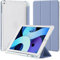 4UBonLife Case for iPad 6th / 5th Generation 9.7 inch 2018 2017 with Pencil Holder, Compatible with iPad Air 2/1, Slim Lightweight Soft TPU Case, Translucent Frosted Back Cover Shell, Lavender Grey