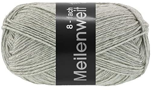 LANA GROSSA Meilenweit 8-fach 150 | 8-faches Sockengarn, waschmaschinenfest | Handstrickgarn 80% Schurwolle & 20% Polyamid | 150g Wolle zum Stricken & Häkeln | 315m Garn FB9564