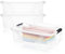 BigDean 2er Set Aufbewahrungsbox mit Deckel transparent - 21L + Clipverschluss - Stapelbox Ordnungsbox Clipbox Lagerbox Box mit Deckel Storage Boxes - Klarsichtbox mit Deckel - stapelbar