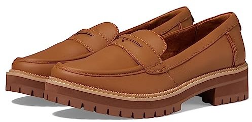 TOMS Women's Cara Dress Casual Loafer, Tan Leather, 10