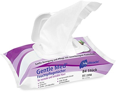 Meditrade Gentle Med® Feuchtpflegetücher 80 Stück für empfindliche Haut, Parabenfrei und beruhigend, Wipe, Feuchtwischtuch