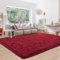 BENRON Flauschige Teppiche für Wohnzimmer, 15,2 x 22,9 cm, Weinrot, waschbar, große Flächen-Teppiche für Schlafzimmer, Esstisch, Büro, Kinderzimmer, waschbar, für den Innenbereich