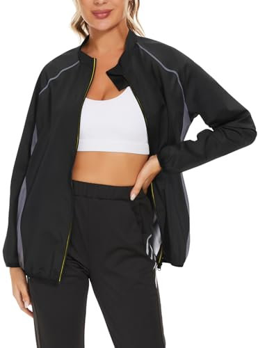 LAZAWG Sauna Suit for Women Weight Loss Sweat Suit for Gym Workout Exercise Hot Burn Fat Training Sweatshirt Top