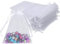 dogmoon Organza Beutel mit Kordelzug, 50 Stück 17 × 23 cm Geschenk Hochzeit Säckchen, Organza Geschenk Schmuckbeutel, Organza Schmuckbeutel, Hochzeit Bonbonsbeutel für Hochzeit Oder Fest Party(Weiß)