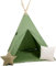 Kinder Teepee Tipi Set für Kinder Spielzeug drinnen draußen Spielzelt Zelt 8 Elemente dabei Tipi-Set Indianer Indianertipi mit Fenster usw. (mit kleinem Zubehör Waldgeist)