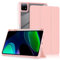 Yiernuo Coque pour Xiaomi Mi Pad 6/Mi Pad 6 Pro 11 Pouces Tablette,Etui Housse de Protection Folio Translucide avec Fonction Support et Veille/Réveil Automatique,Rose