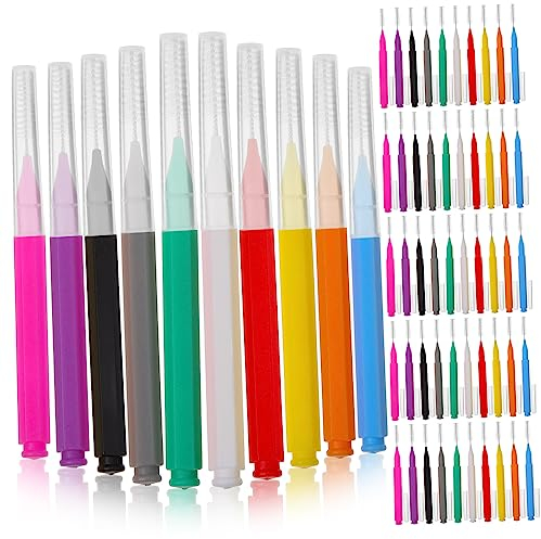 minkissy 100St travel toothbrush reisezahnbürsten Zahnseide-Picks interdental Laminierungsset für Augenbrauen Bürste für laminiert Waschmittel bohren Suite
