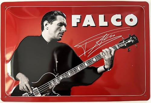 Blechschild 30 x 20 cm Falco mit Gitarre - DekoNo7