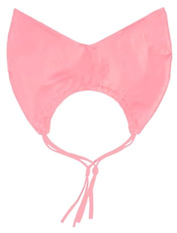 Shienfir Bonnet de douche réglable et étanche pour chat avec cache-oreilles pour le bain, le toilettage Rose