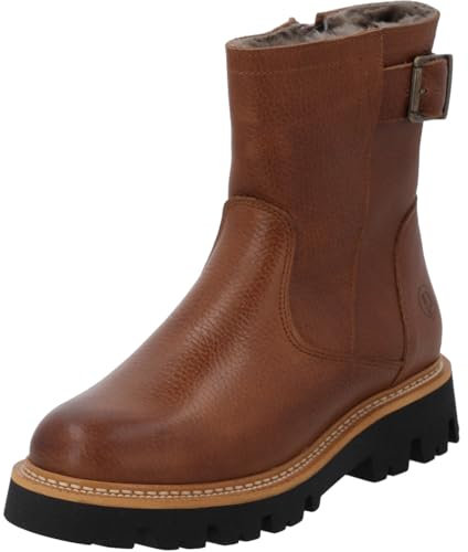 Palado Stiefeletten Damen Ensah – bequeme Boots Made in Portugal – mit Schurwolle gefütterte Stiefel – modische Winterschuhe Braun UK4,5 - EU37