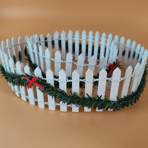 Wichtel Zubehör Weihnachten Miniatur Zaun Holzzaun,wichtel zaun, holzrahmen haus wichtel,Fee Garten Deko Miniatur Zaun (90 cm x 5 cm)