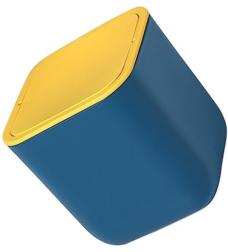 Parliky Mini-mülleimer Aus Kunststoff Mit Deckel Tisch-papierkorb Für Kleinigkeiten Praktischer Abfallbehälter Für Schreibtisch Oder Kommode Recycelbar Und Langlebig Geeignet Für Auto