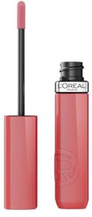 L'Oréal Paris Pintalabios Líquido, Color Intenso de Larga Duración, No Transfiere, Acabado Brillante con Efecto Vinilo, Infaillible Laque Resistance, Tono 600 Nu Rosé