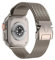 ELETTRONEO BM2 Correa Milanese para Apple Watch Ultra 2 49mm, serie 10 46mm, 9 8 7 45mm 41mm, SE 6 5 4 44mm 40mm, 3 2 1 42mm 38mm Correas, Bracelet Strap, Titanio Oro