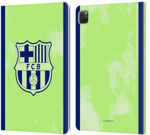 Head Case Designs Offizielle FC Barcelona Third 2024/25 Wappen-Set Leder-Wallet-Hülle Kompatibel mit Apple iPad Pro 11 2020/2021 / 2022