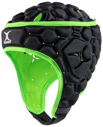 Rugby-Helm Gilbert XP 250 schwarz/grün (Headguard), Größen Senior/Junior (M)