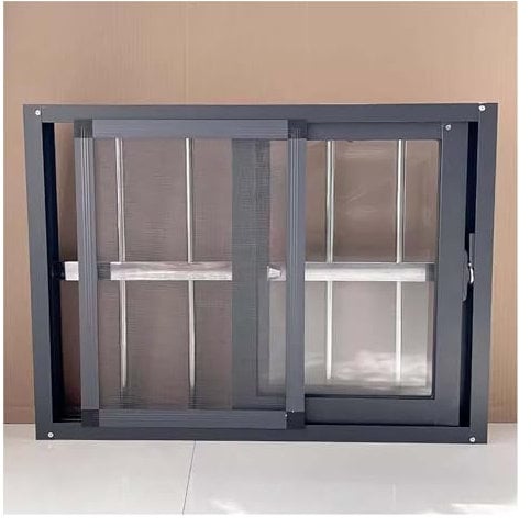 Grande fenêtre de sous-sol coulissante horizontale 30,40,50,60,80,100 cm, fenêtres de grange avec verre et moustiquaire, petite fenêtre domestique verrouillable for salle de bain, garages et loft(40x4