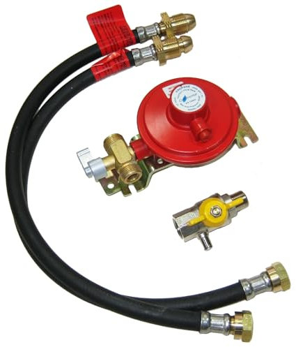 Catering Parts UK 2 CYLINDER CHANGE OVER KIT PROPANE LP LPG GAS BOTTLES 1/2 OUTLET REGULATOR MANUAL SWITCH