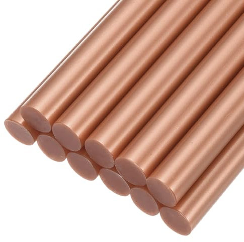 QUARKZMAN Barras de pegamento caliente mini para pistola de pegamento 11mm x 100mm Oro rosa 12uds